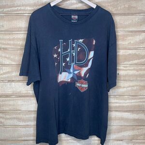 Vintage Harley Davidson Patriotic American Flag/Eagle T-shirt Size: XXL